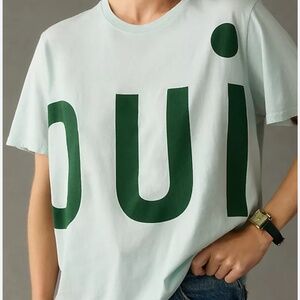 Clare V OUI Green Aple Original Tee Size S
